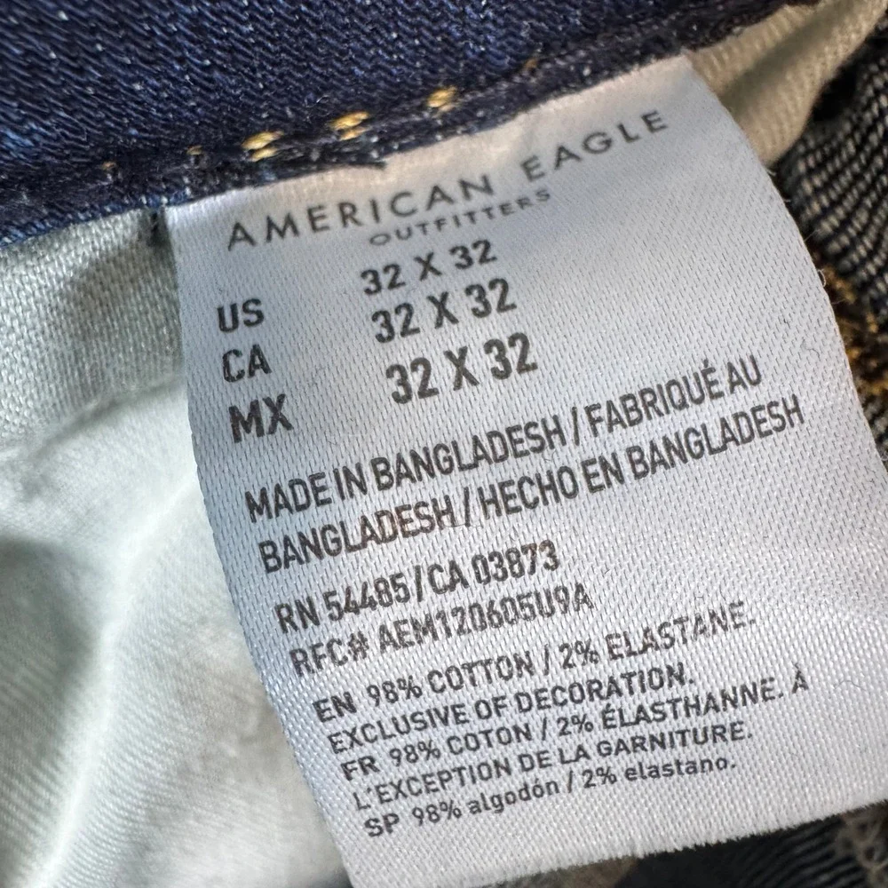 American Eagle Airflex+ Original Bootcut Jeans Mens 32x32 Dark Wash Denim Blue